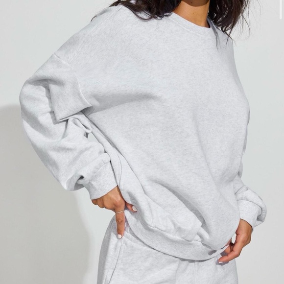 Garage light heather grey ultra fleece crewneck - Picture 2 of 2